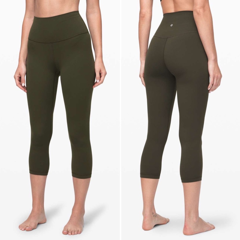 Lululemon 🍋 Align Crop 21” Leggings in Dark Olive Lululemon Pant